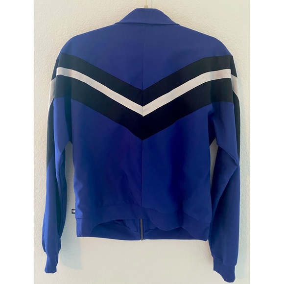 Fablectics Women Full Zip Blue Track Jacket with chevron stripe design. … - Picture 3 of 5